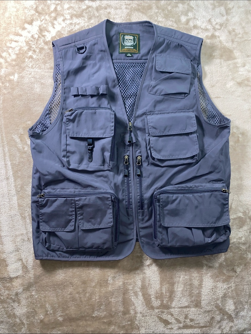 Outdoor hiking Tactical Multi-Pocket Utility Vest - Slate Blue